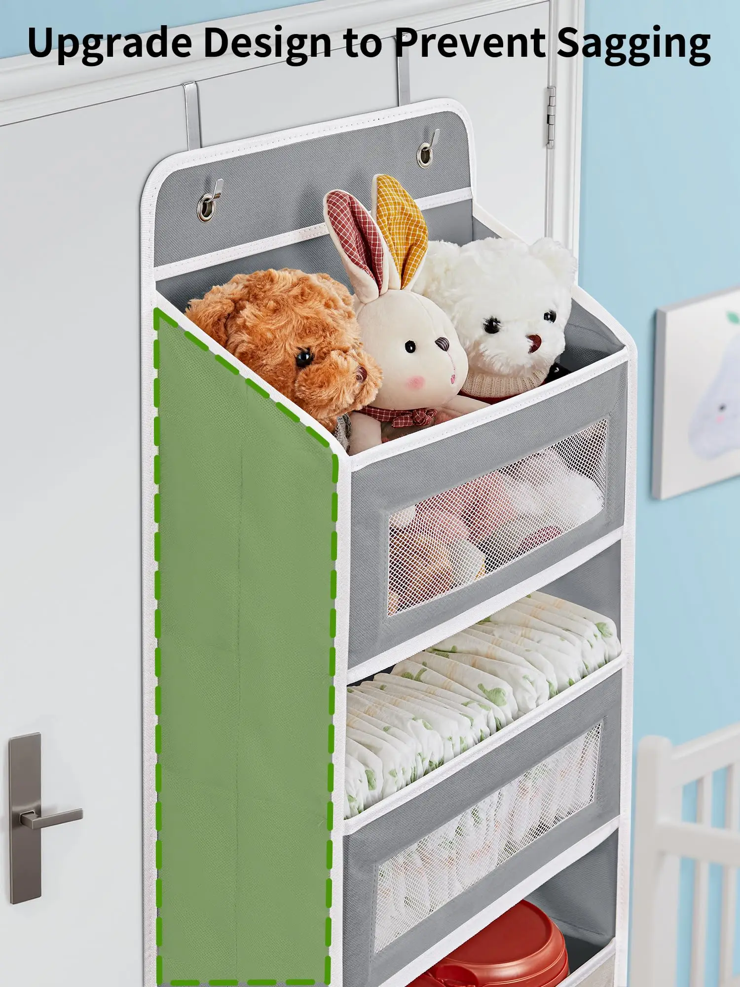 Over the Door 5-Shelf Hanging Organizer in a home organization use case