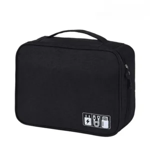 Main view of Travel Cable Organizer Bag for Chargers and Small Electronics for organized everyday spaces