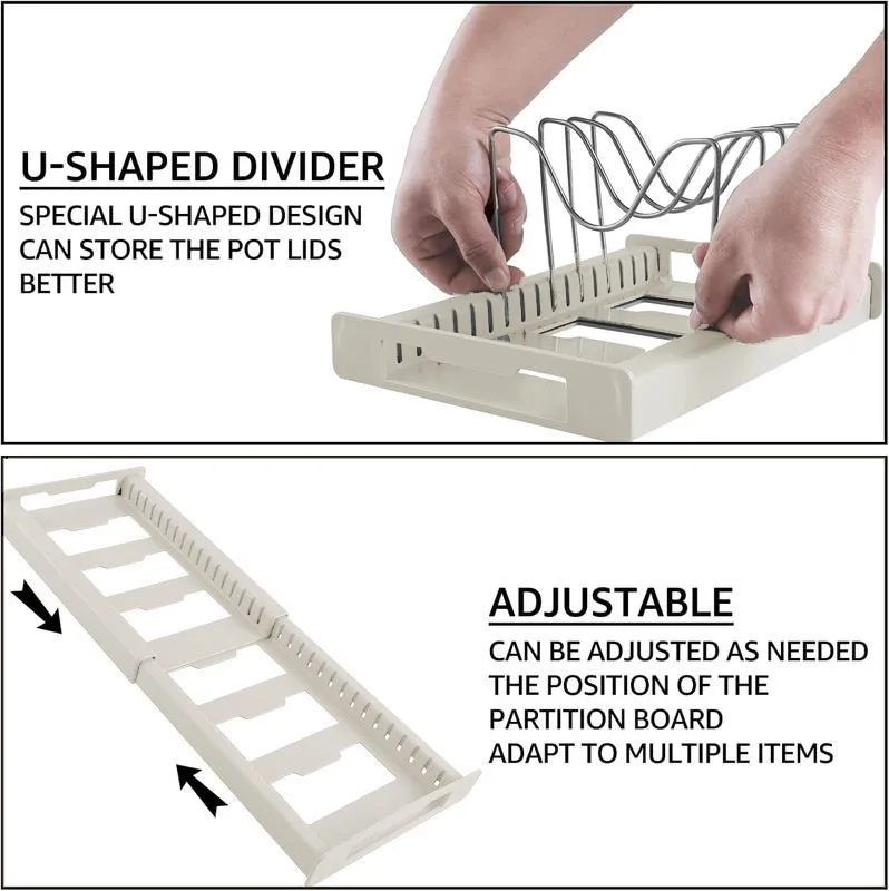 installation detail showing seven removable dividers