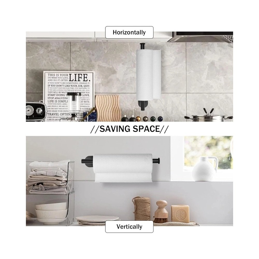 Size and placement view of Adhesive Paper Towel Holder
