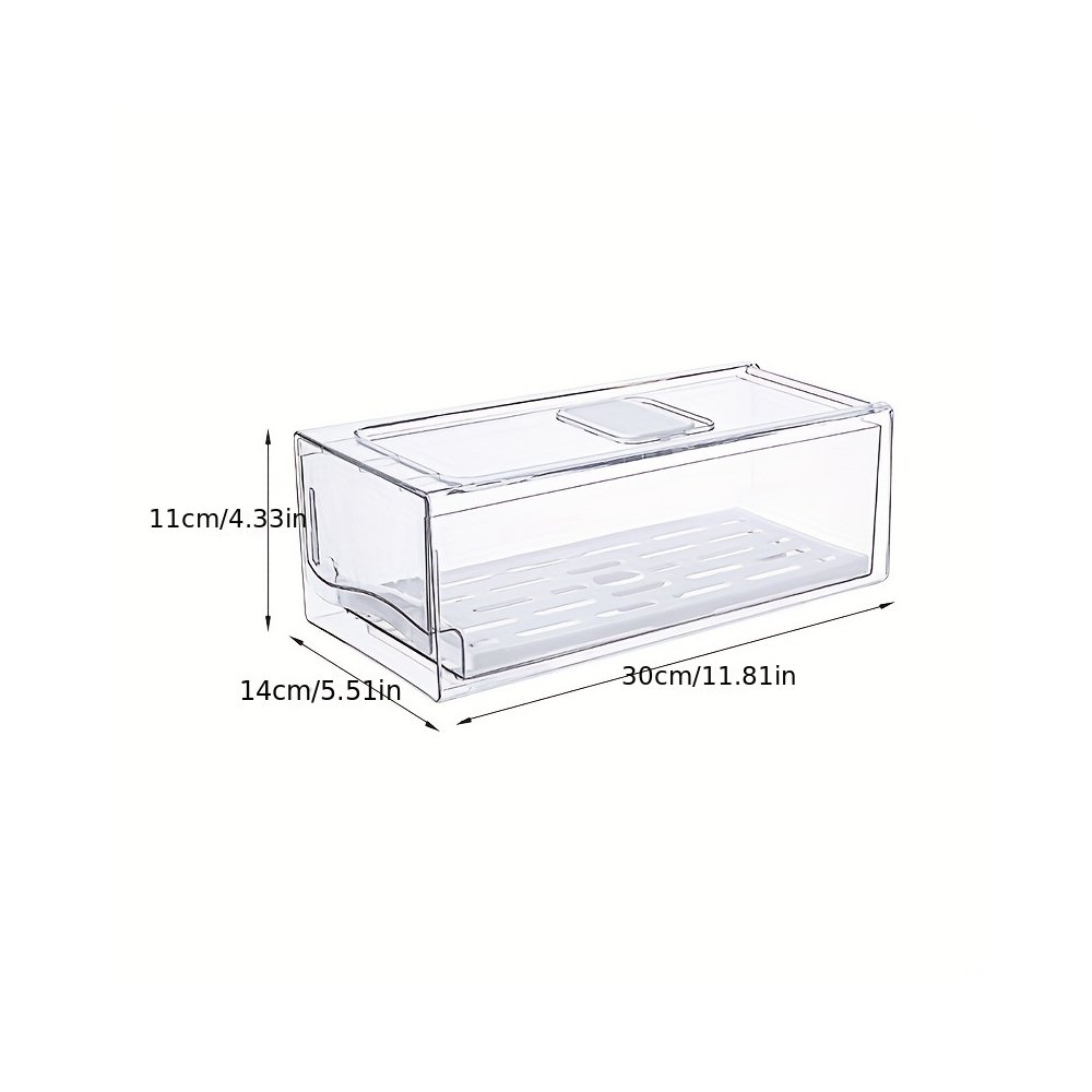 Clear Fridge Drawer Box in a home organization use case