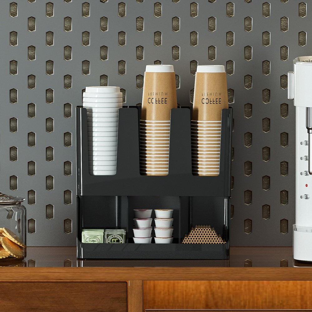 Coffee organizer large storage detail