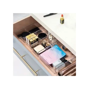 44-Piece Clear Drawer Organizer Set in a home organization use case
