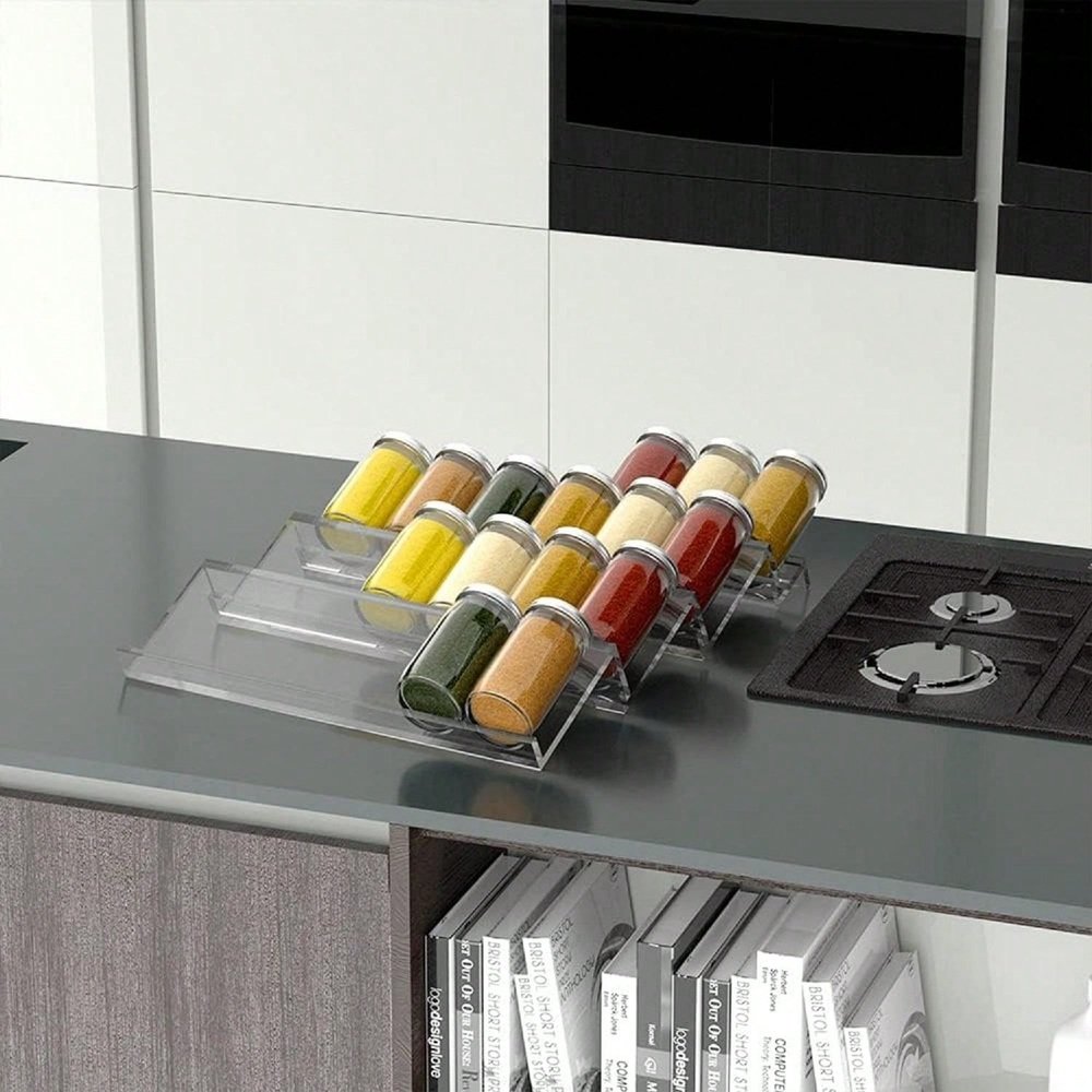 Size and placement view of Expandable Spice Drawer Organizer