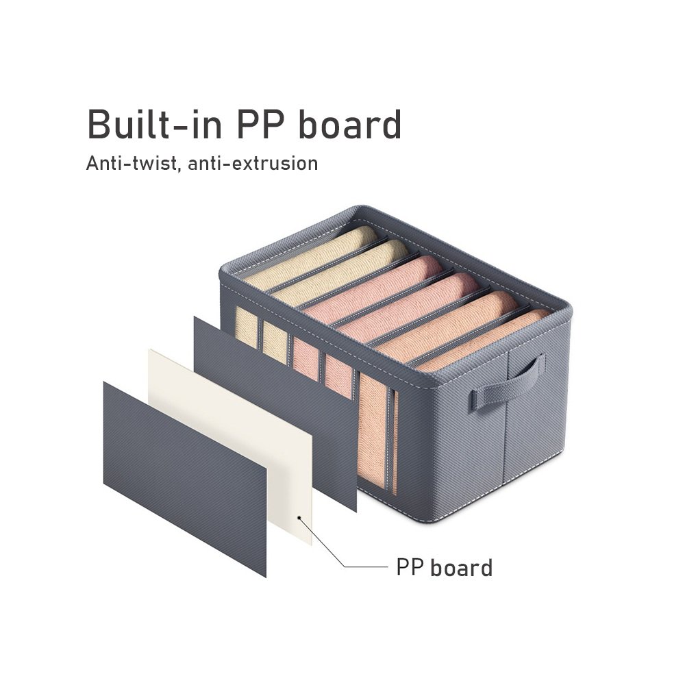 Foldable Pants Grid Organizer shown with practical storage details