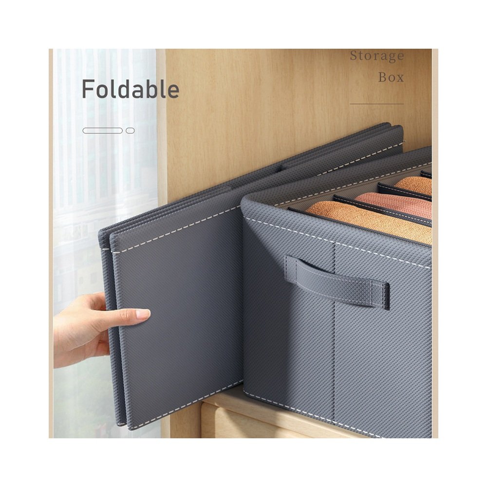 Close-up detail of Foldable Pants Grid Organizer materials and layout