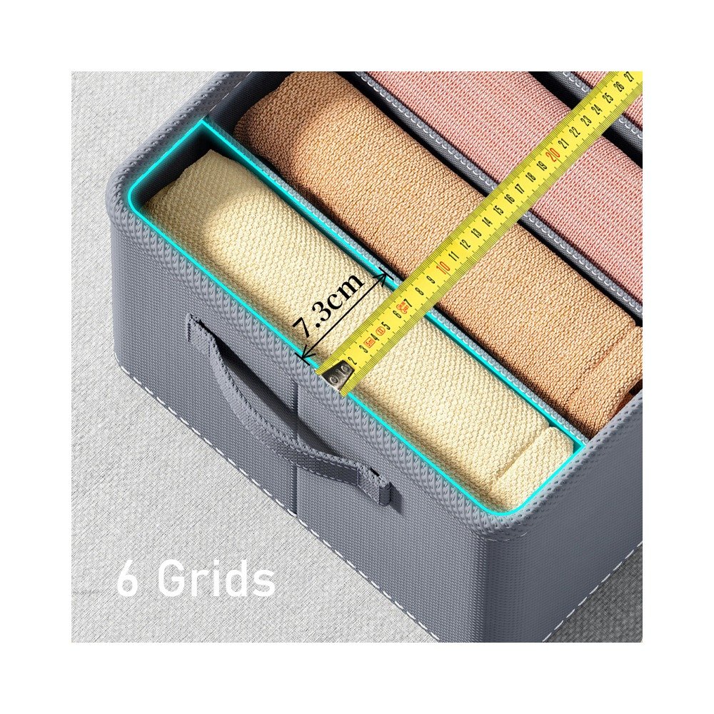 Size and placement view of Foldable Pants Grid Organizer