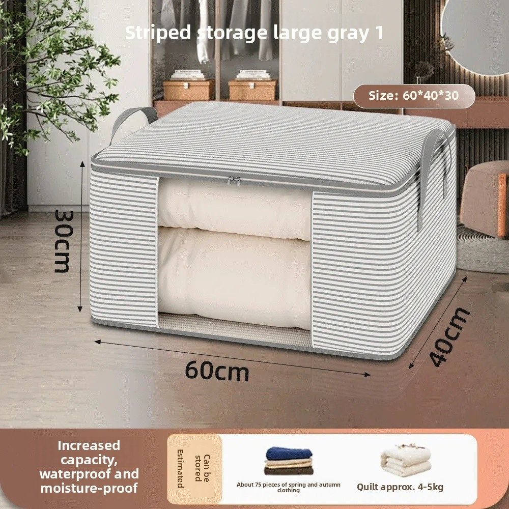 Gray 80L foldable storage bag
