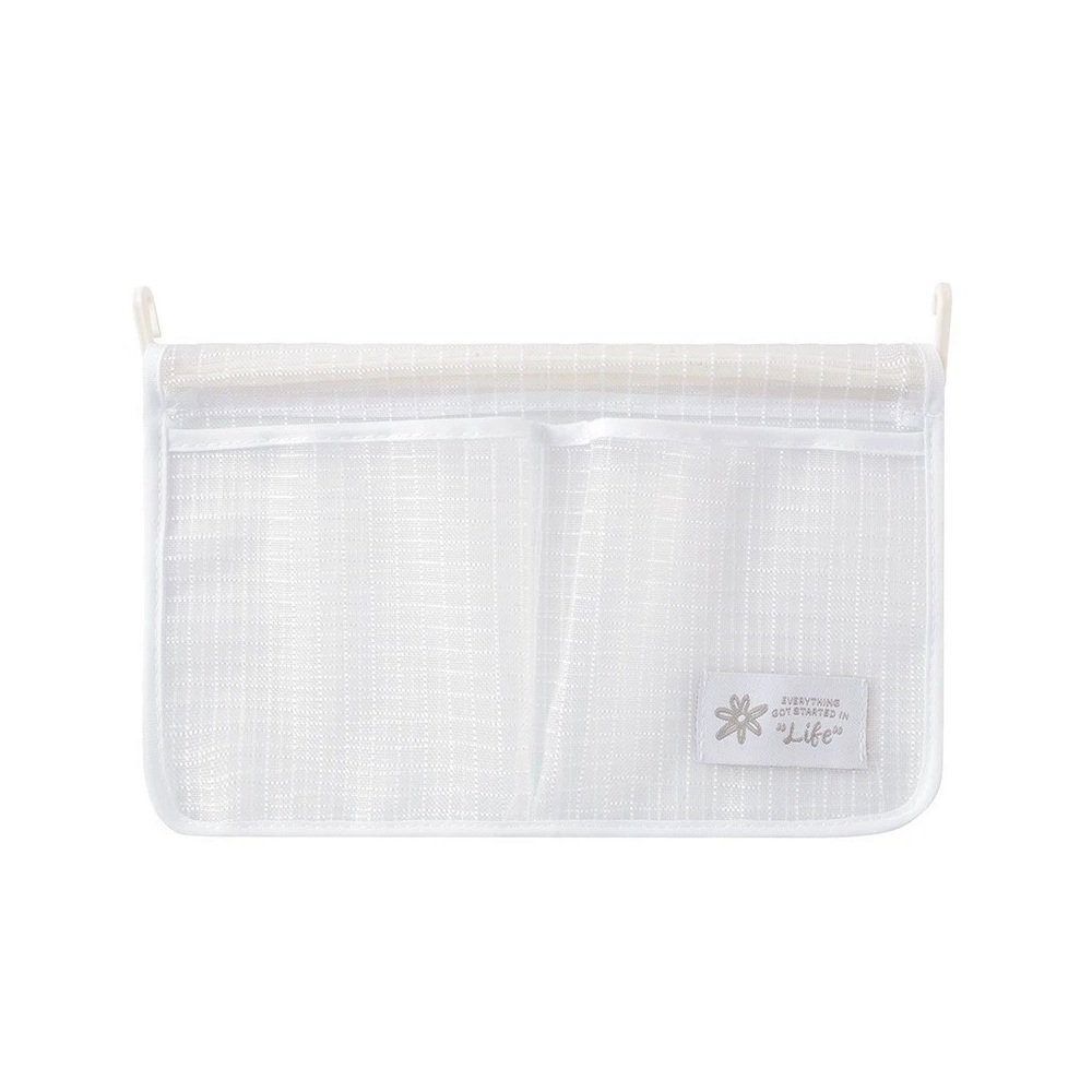 White fridge hanging mesh organizer