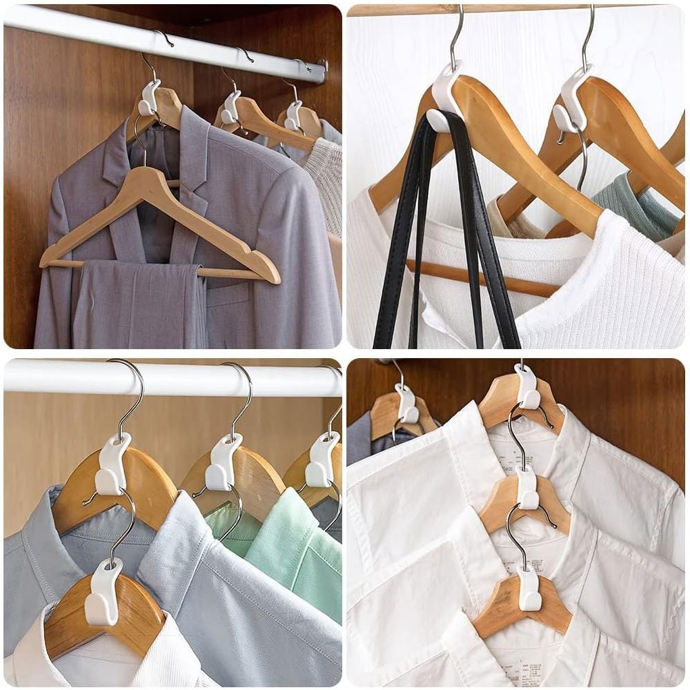 Closet hanger connector hook detail