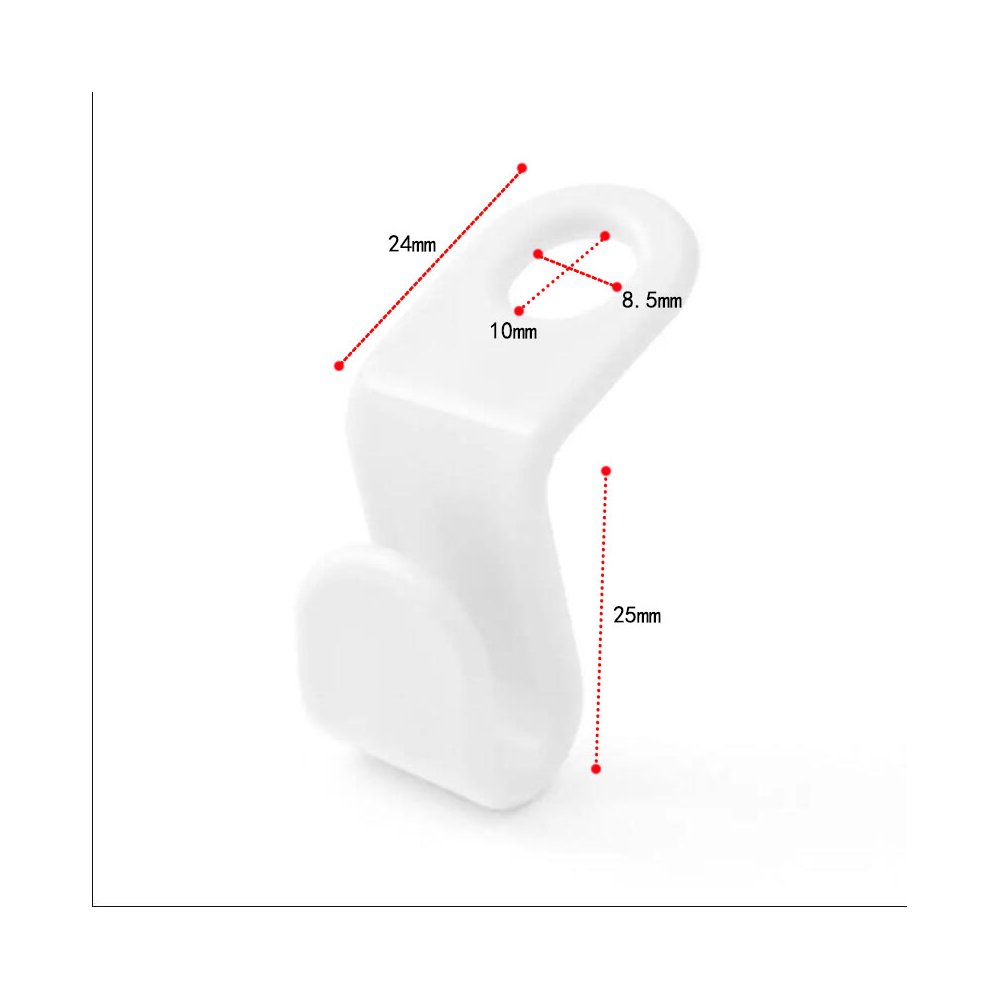 Hanger connector hook size detail