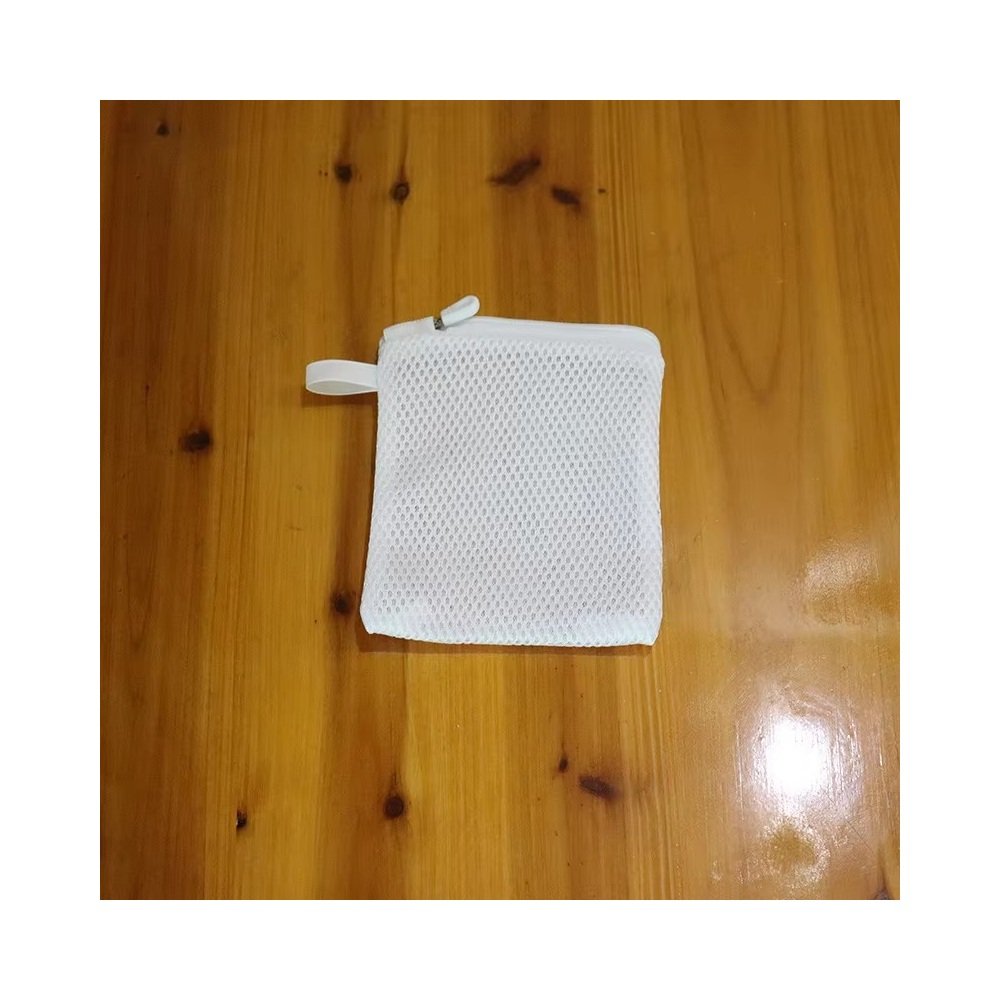 White laundry bead mesh bag