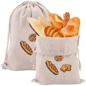 Linen bread storage bag main view