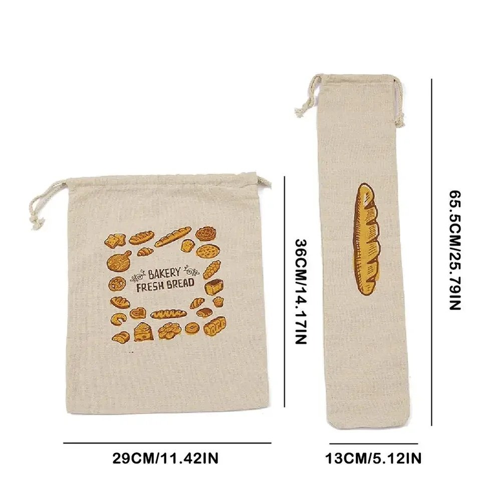 Large bread storage bag size view