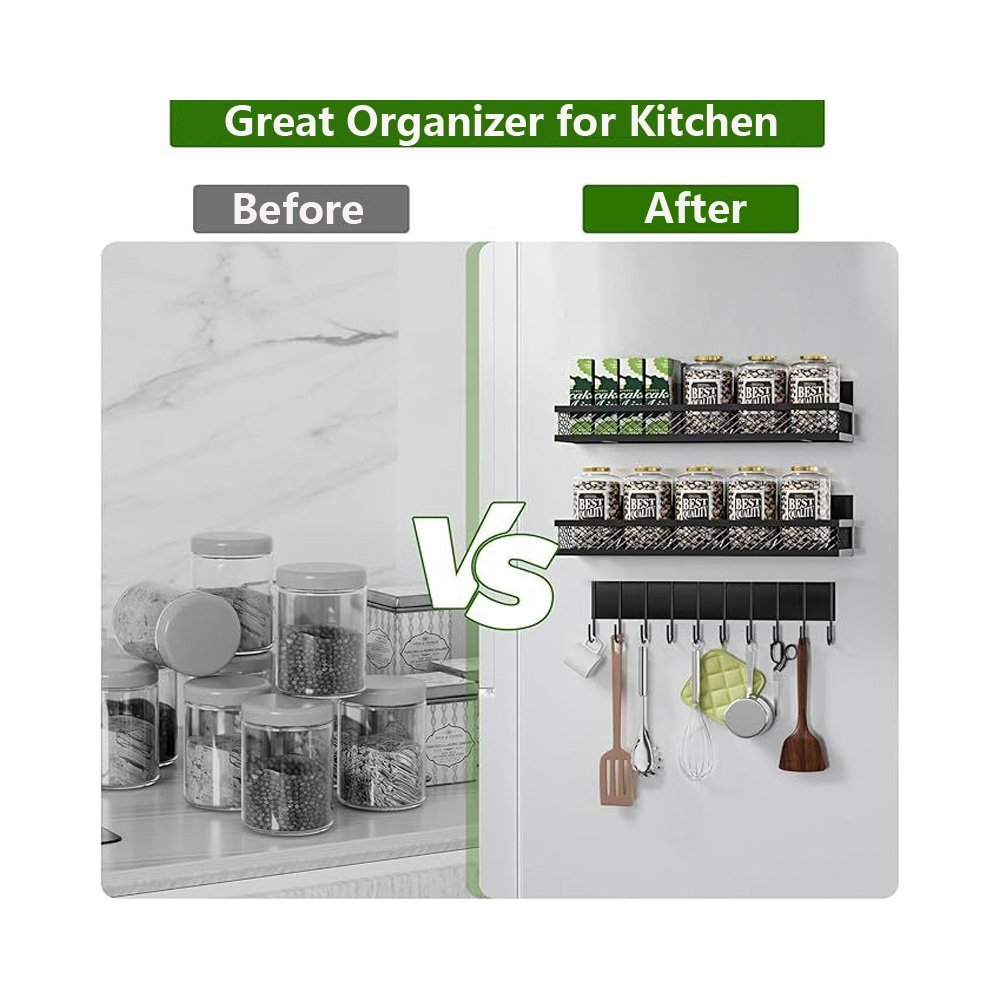 Magnetic Fridge Spice Rack in a home organization use case