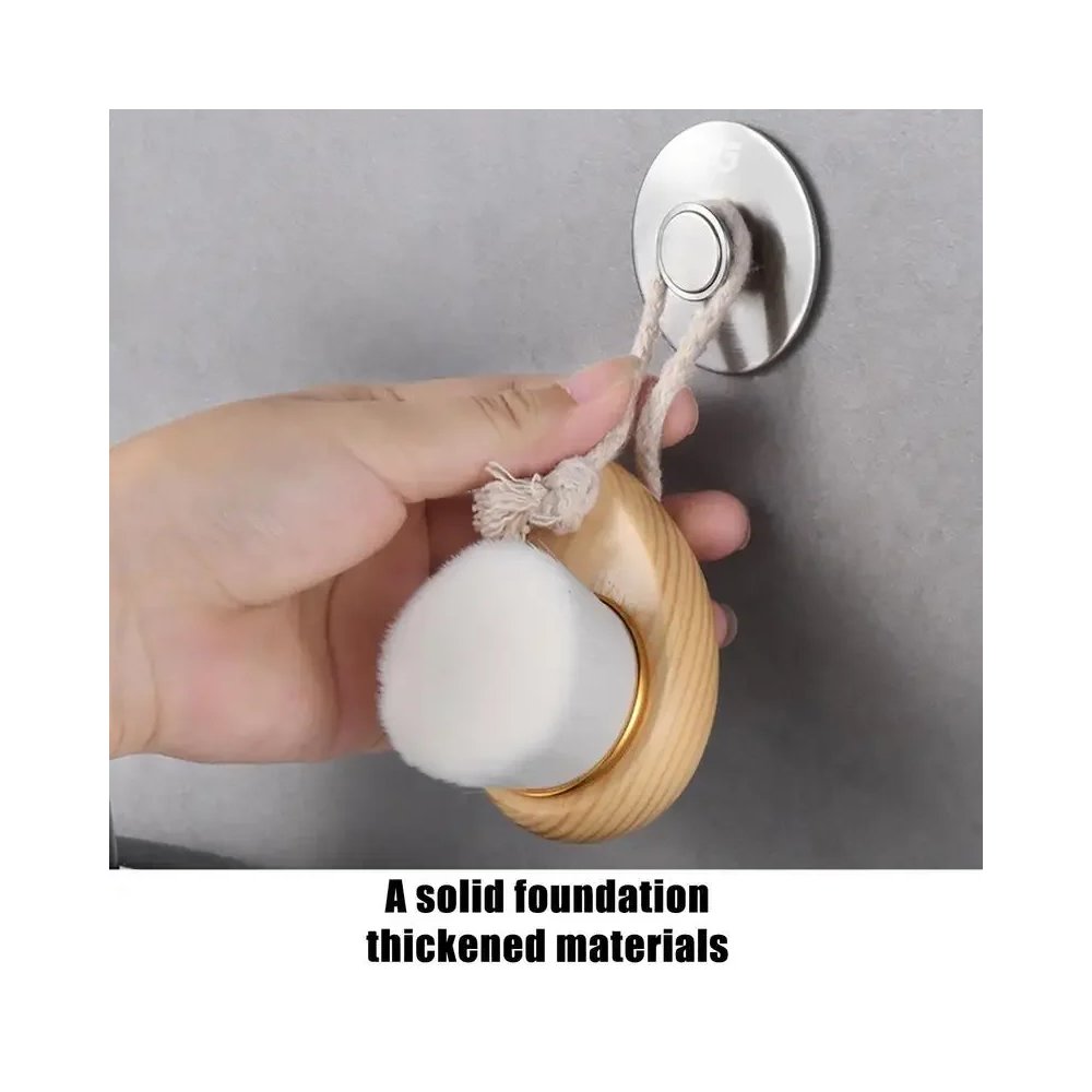 Bathroom magnetic soap holder in use