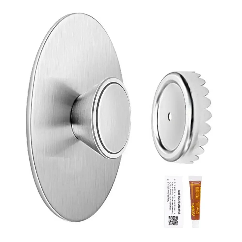 Magnetic soap holder with nail free glue