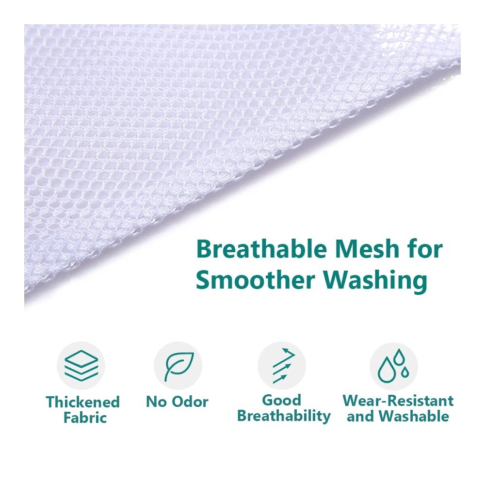 Size and placement view of Mesh Laundry Bag Set