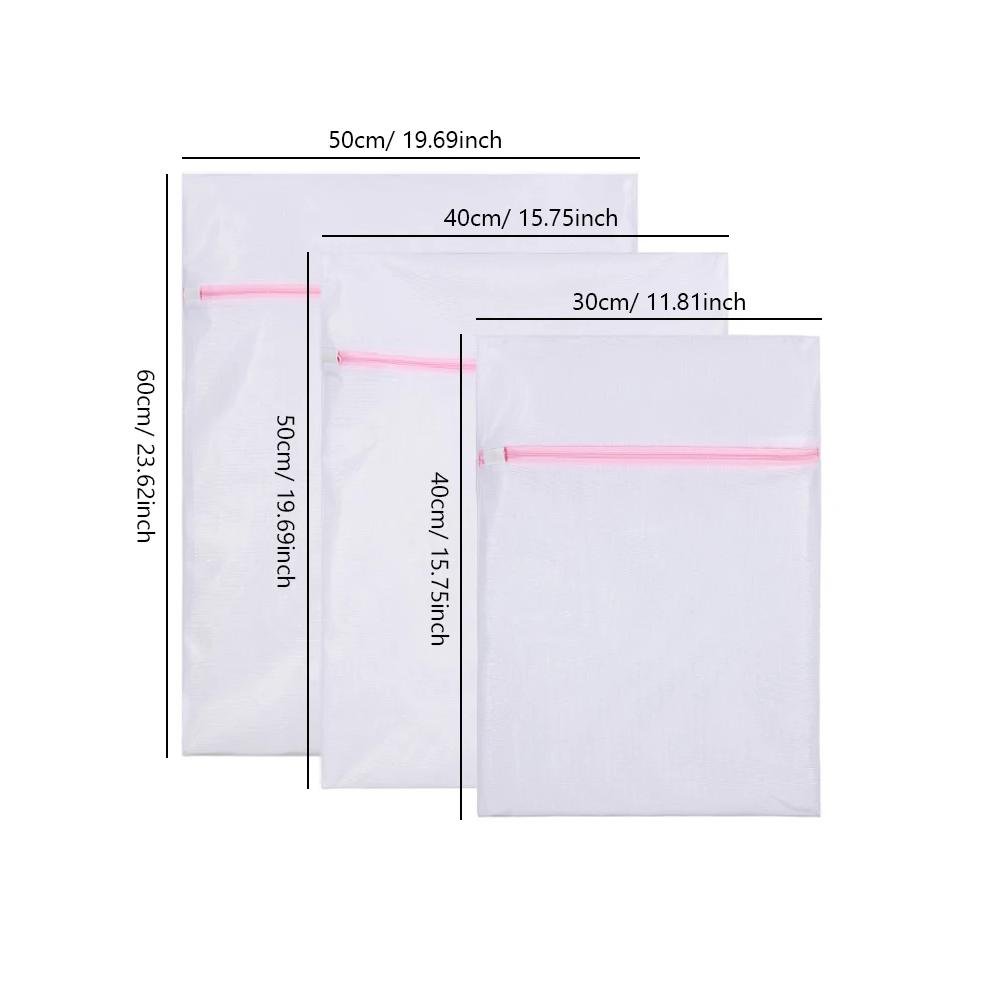 Mesh Laundry Bag Set arranged for tidy daily storage