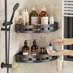 Main view of No-Drill Shower Shelf Organizer for organized everyday spaces
