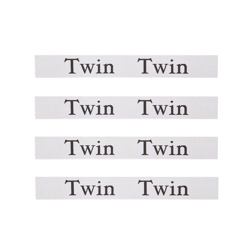 Twin label sheet organizer bands
