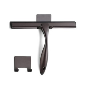 Shower squeegee with holder in black