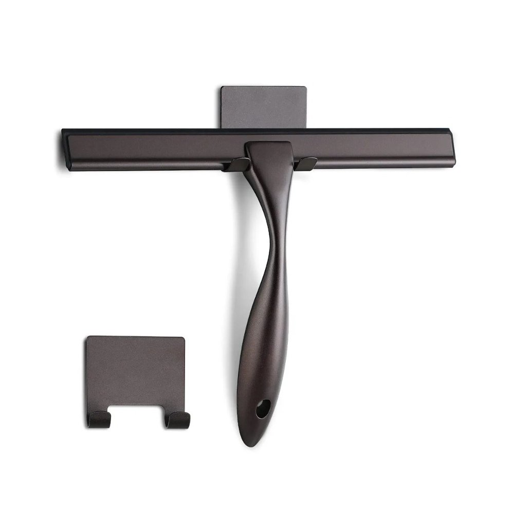 Shower squeegee with holder in black