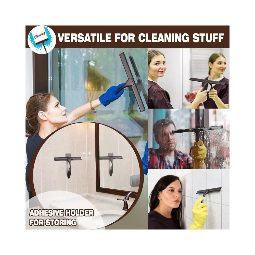 Shower squeegee handle and holder detail