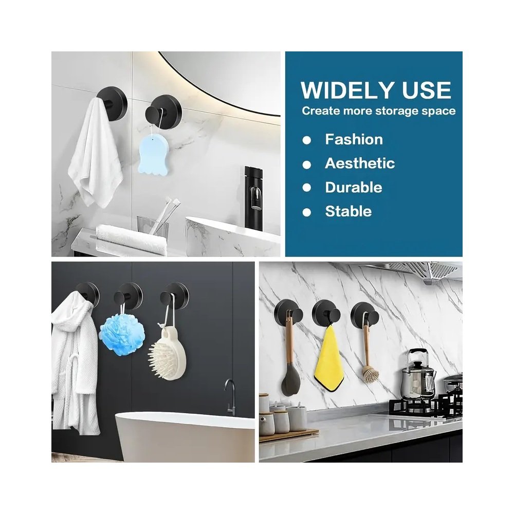 Close-up detail of Vacuum Suction Cup Hooks materials and layout