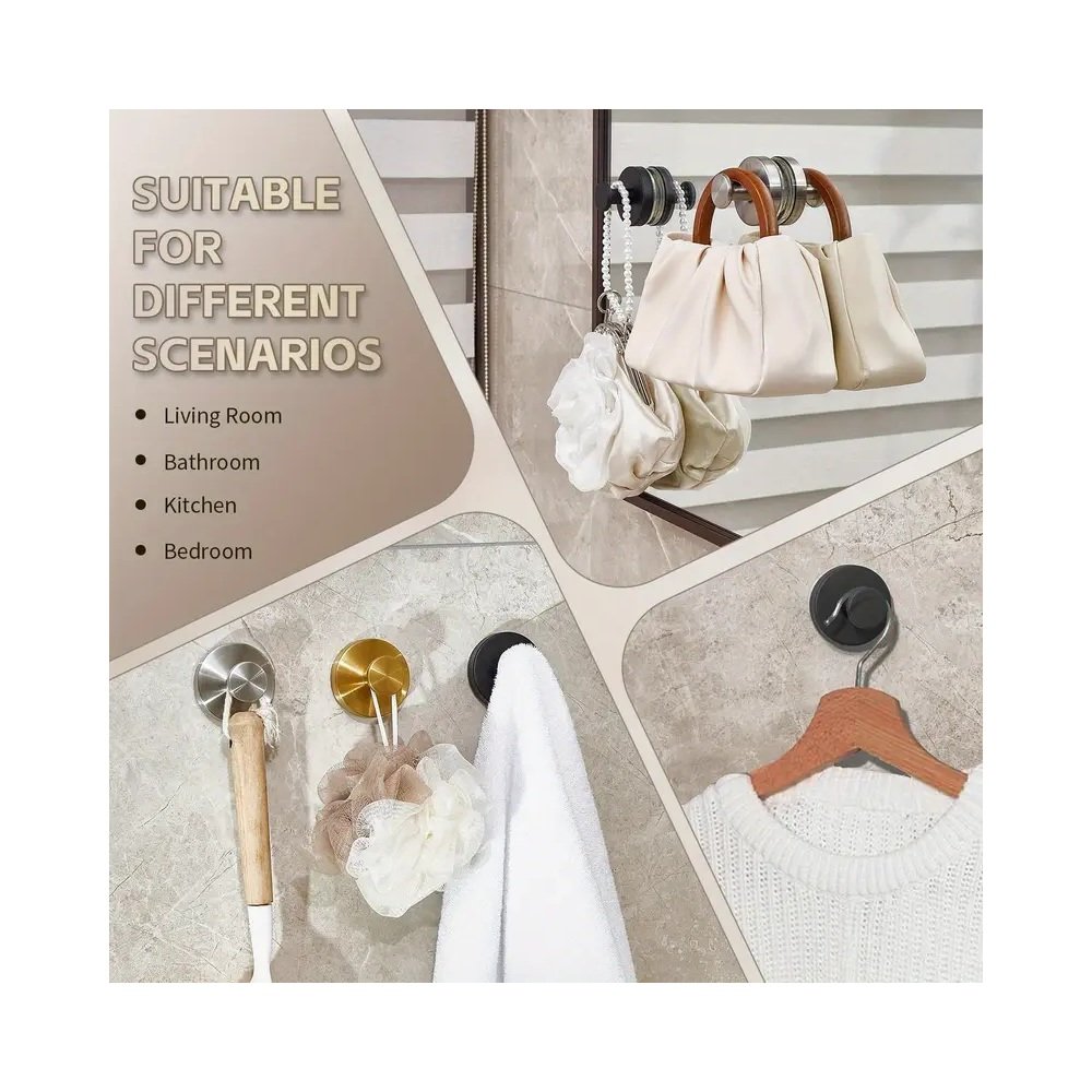 Vacuum Suction Cup Hooks in a home organization use case