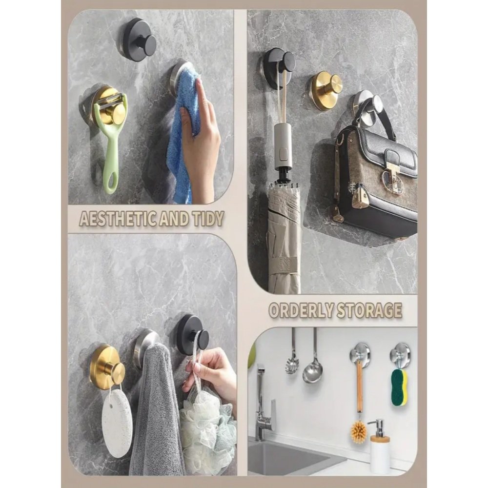 Size and placement view of Vacuum Suction Cup Hooks