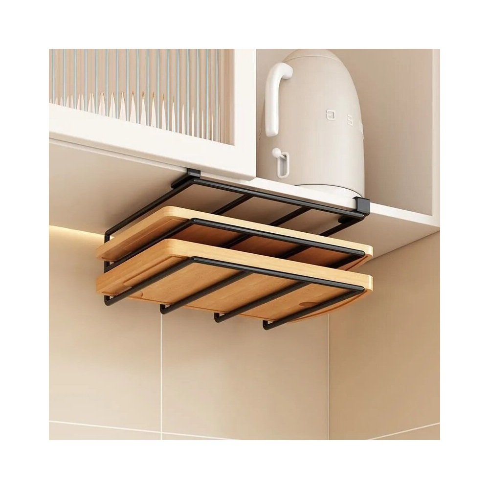 Under-Cupboard Hanging Rack in a home organization use case