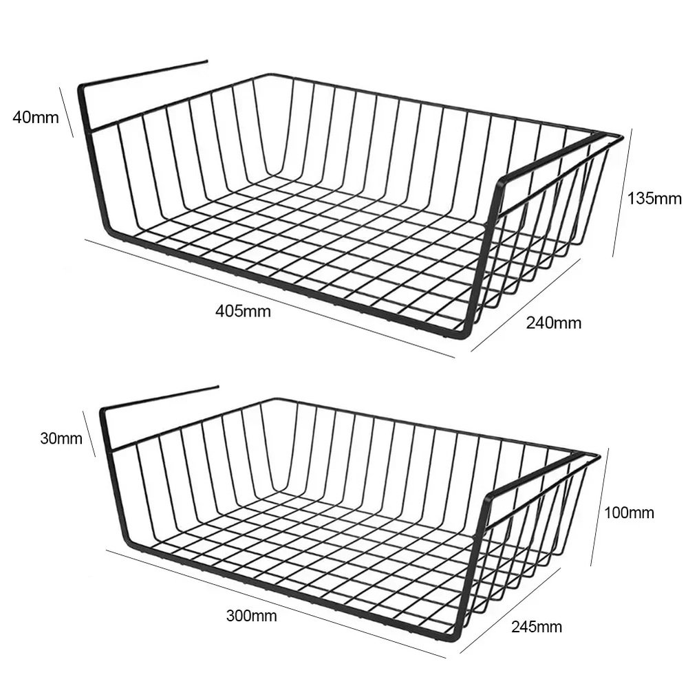 Under-shelf mesh basket dimensions