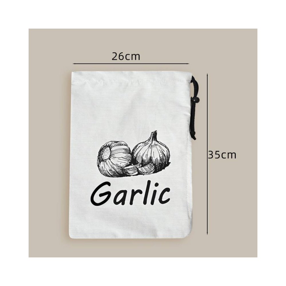 Drawstring vegetable storage bag front view