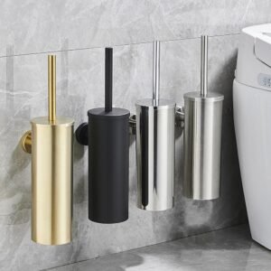 Wall-mounted toilet brush holder finish lineup