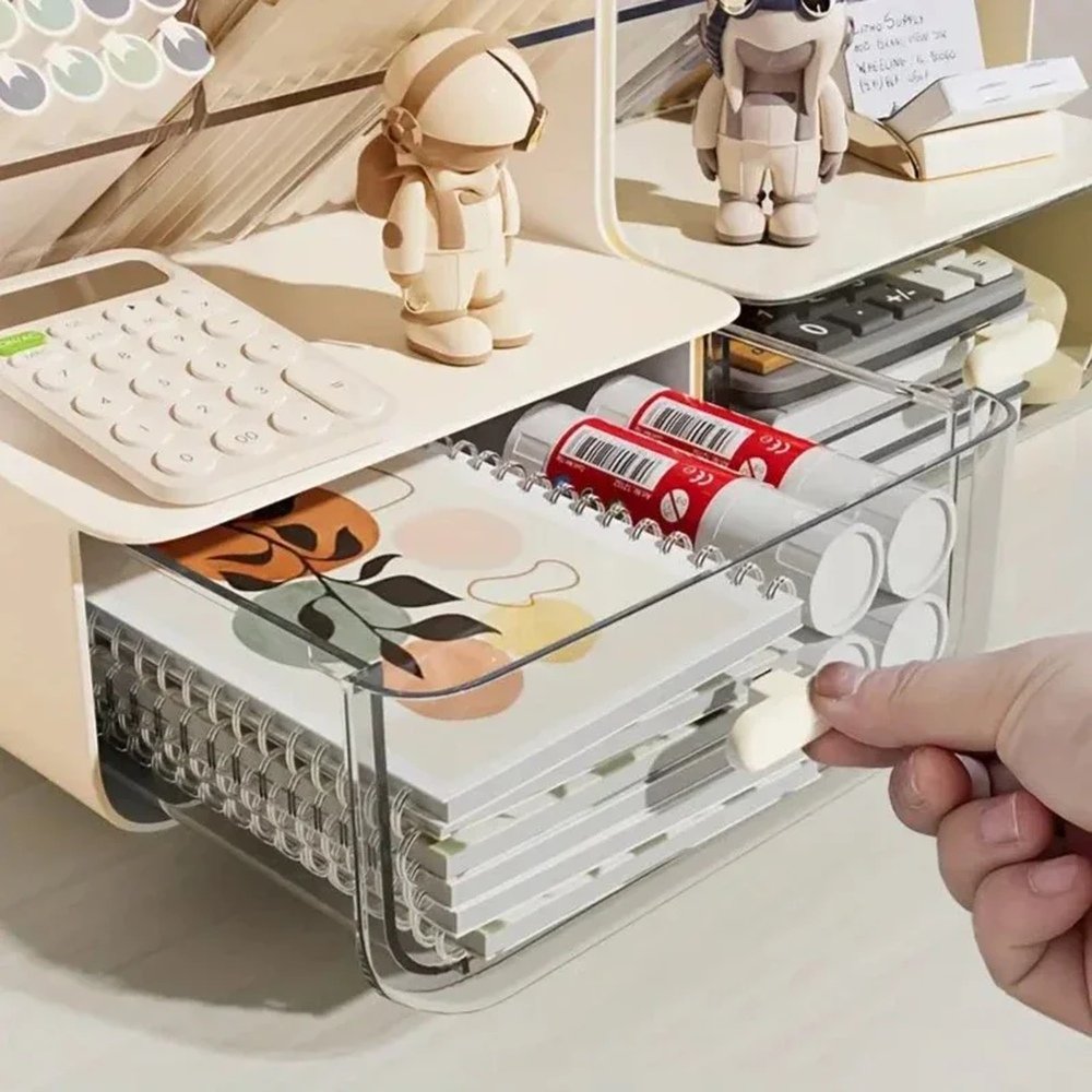 Close-up detail of Desktop Organizer Caddy materials and layout