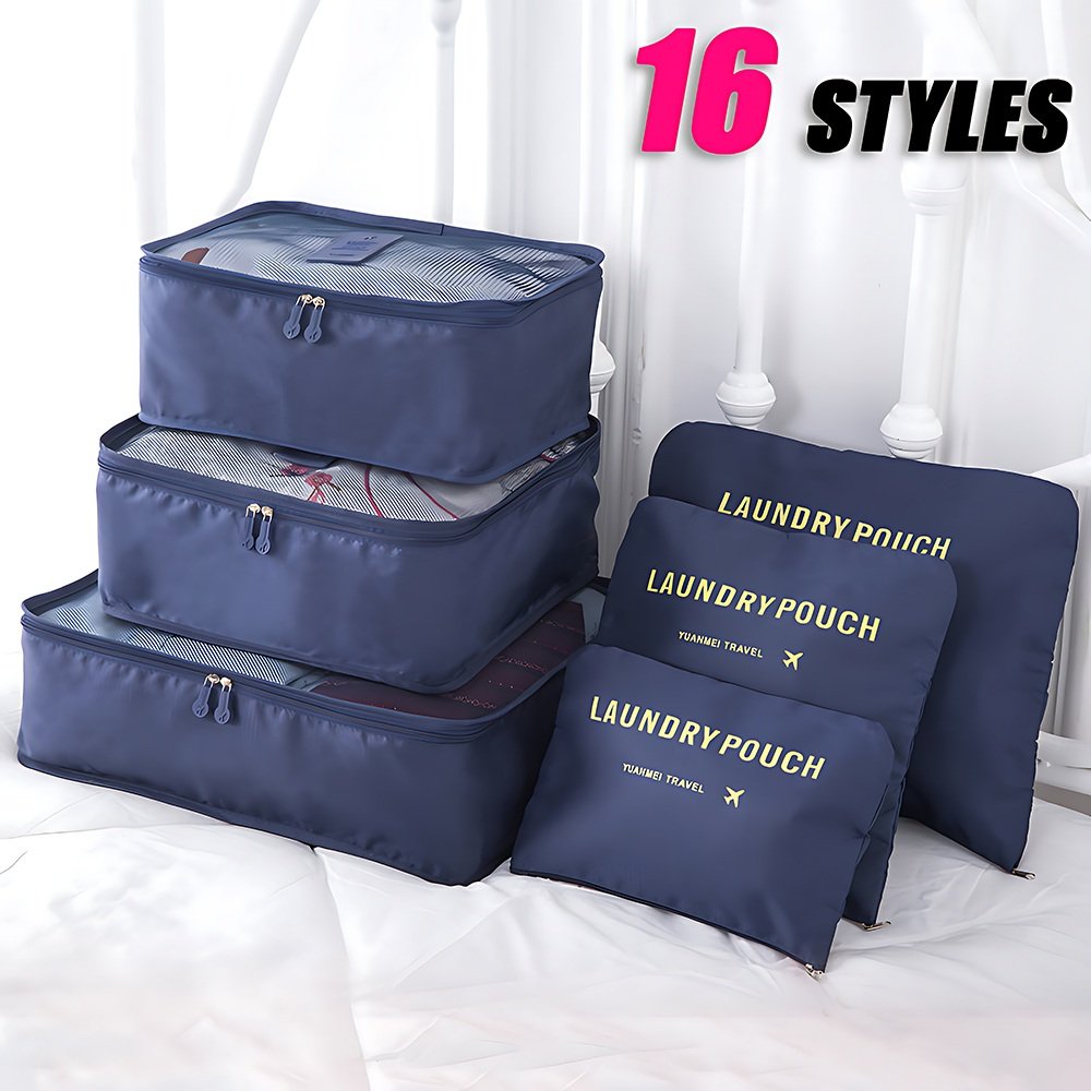Travel packing cubes for organized luggage