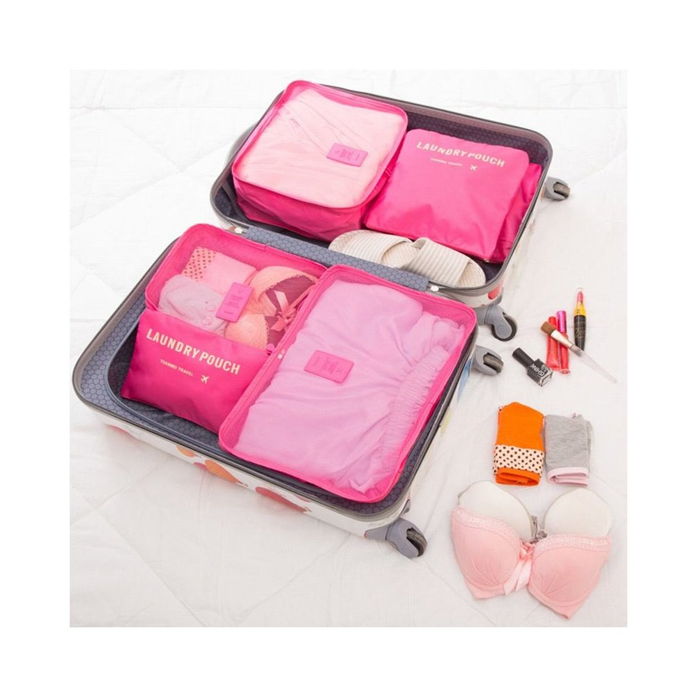 Close-up detail of XL Travel Packing Cube Set materials and layout