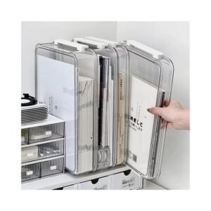 A4 paper storage box on a desktop