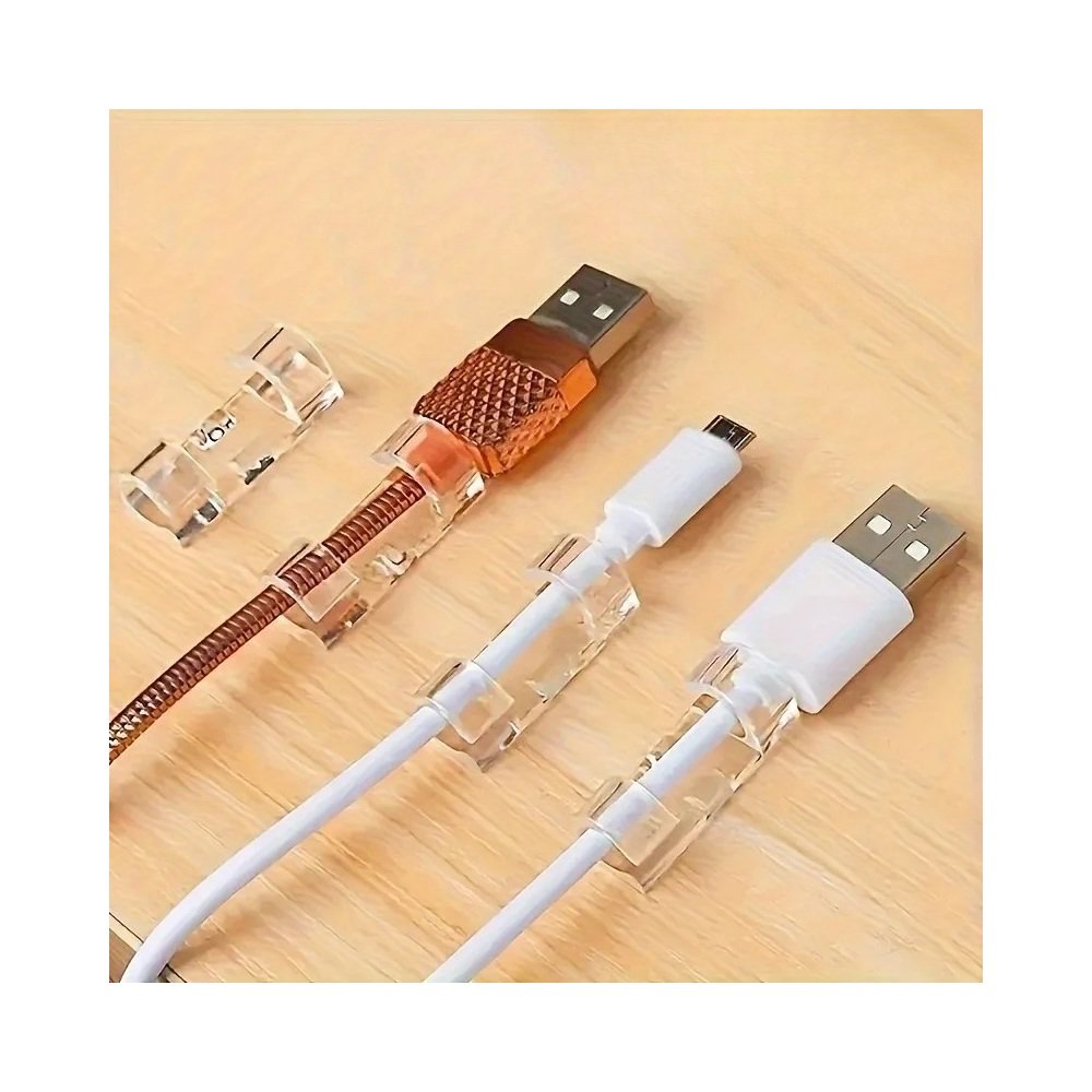 Cable clip set for charging cables