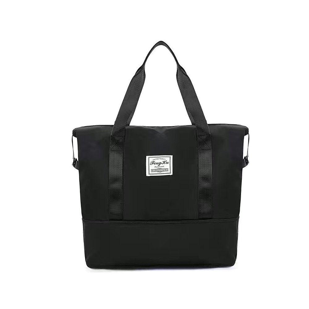 Black expandable travel bag