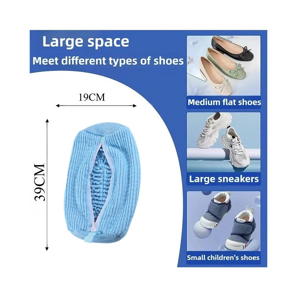 Blue one-piece shoe washing bag