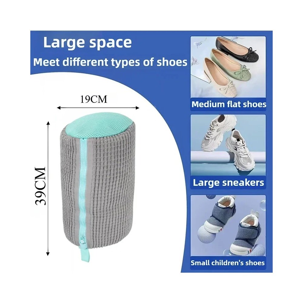 Gray one-piece shoe washing bag