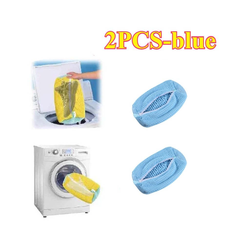 Blue two-piece shoe washing bag set