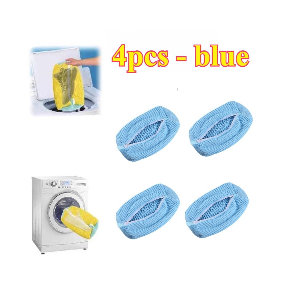 Blue four-piece shoe washing bag set
