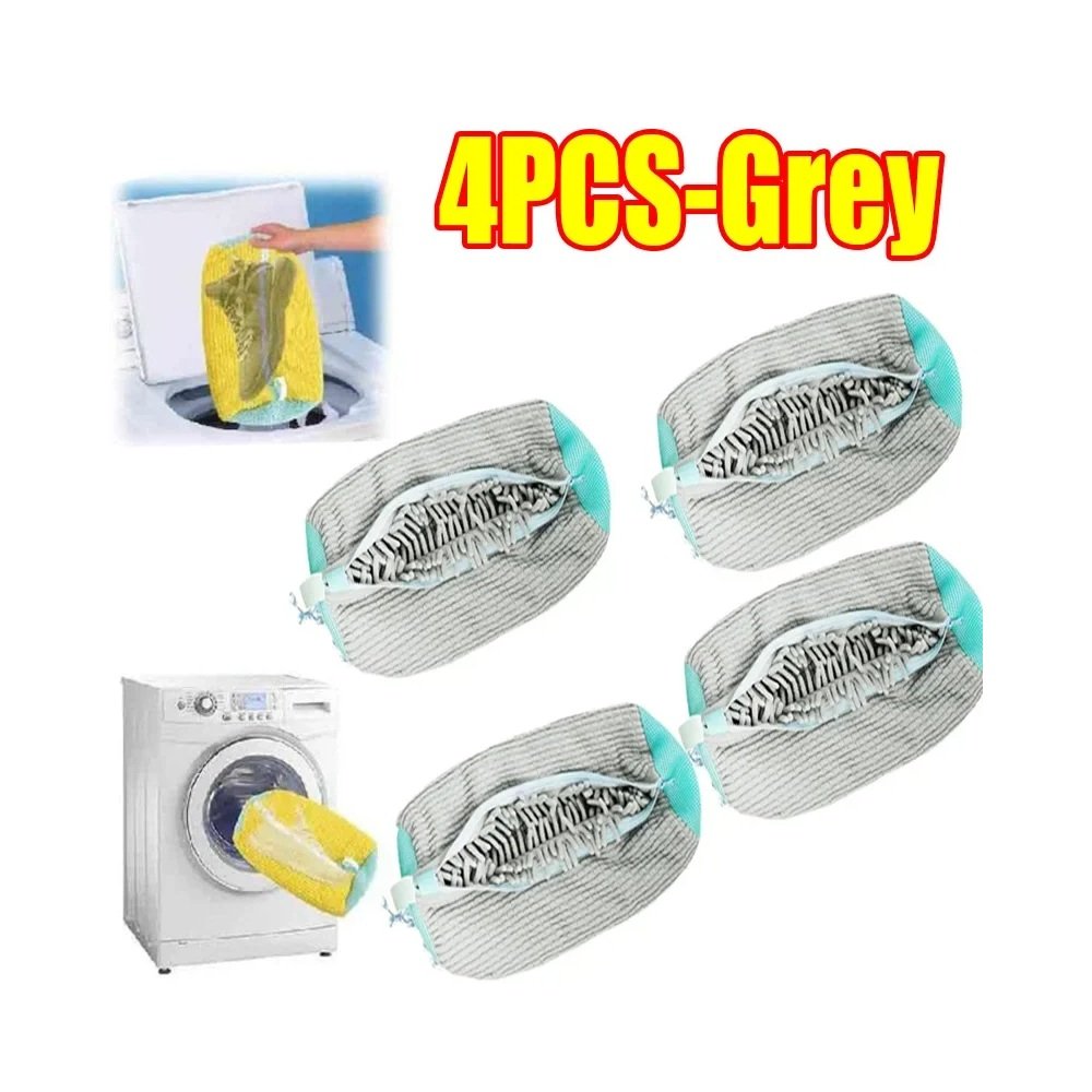 Gray four-piece shoe washing bag set