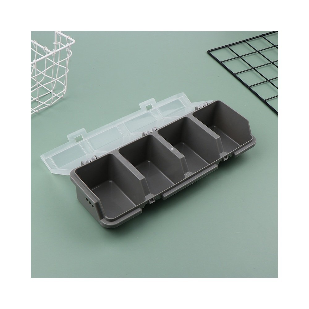 Gray small parts organizer box