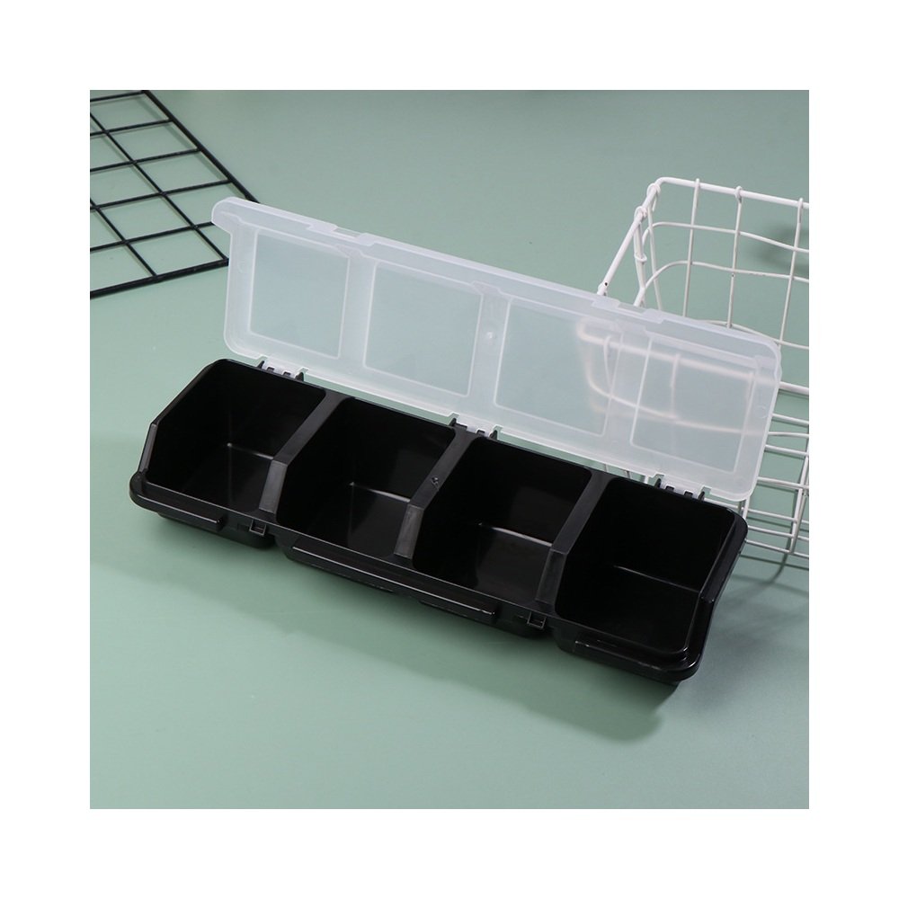 Black small parts organizer box