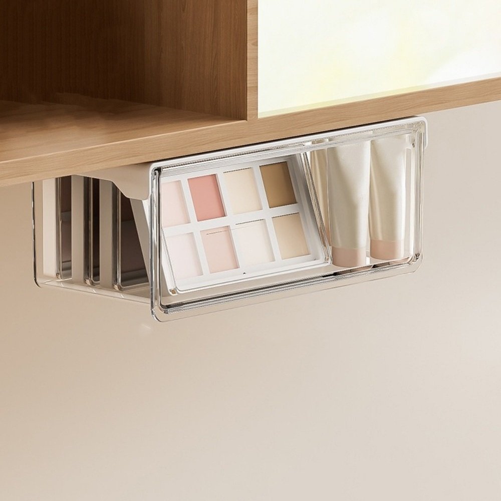 Large transparent makeup drawer box