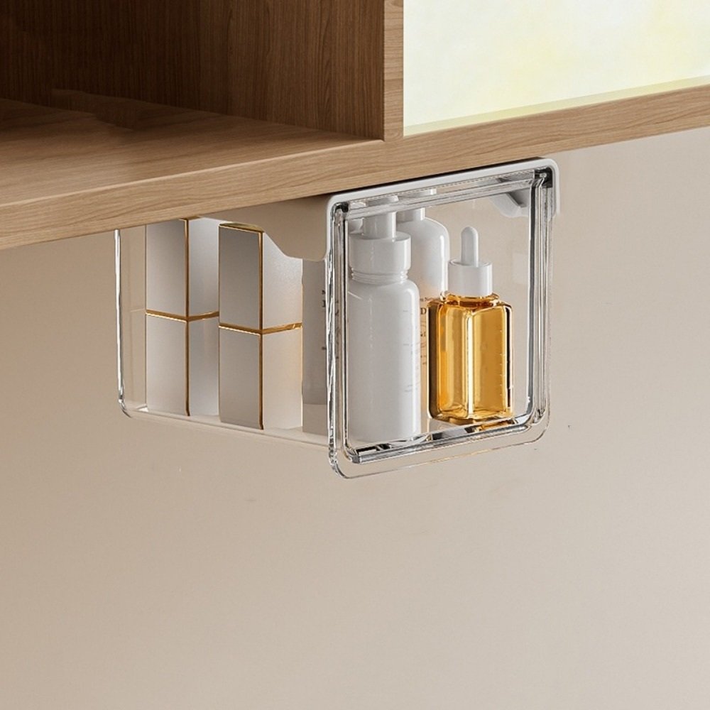 Small transparent makeup drawer box